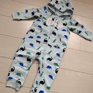 ベビーギャップ(babyGAP)のGAPロゴパーカー　恐竜柄　80(カバーオール)