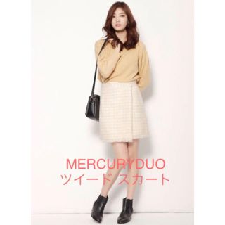 マーキュリーデュオ(MERCURYDUO)のMERCURYDUO ツイード スカート(ひざ丈スカート)