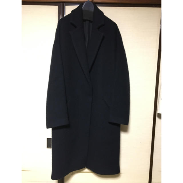 L'Appartement DEUXIEME CLASSE(アパルトモンドゥーズィエムクラス)の★美品　32PARADIS CASHMERE コート　【即完売品★入手困難】紺色 レディースのジャケット/アウター(チェスターコート)の商品写真