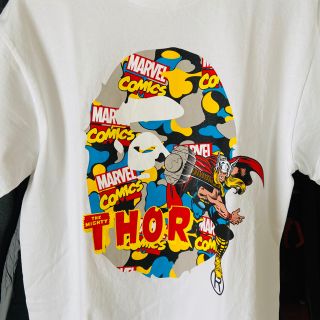 アベイシングエイプ(A BATHING APE)のbape×marvel コラボＴシャツ マイティソー XL(Tシャツ/カットソー(半袖/袖なし))