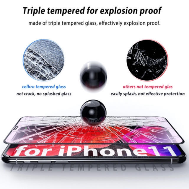iPhone(アイフォーン)のiPhone 11 硬強化ガラスフィルム 20D スマホ/家電/カメラのスマホアクセサリー(保護フィルム)の商品写真