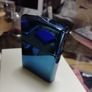 ジッポー(ZIPPO)のzippo  メタリックブルー(タバコグッズ)