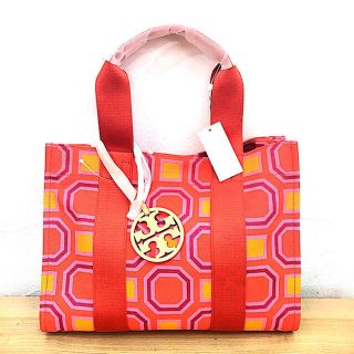 トリーバーチ(Tory Burch)のトリーバーチ レッド キャンバストートバック 新品(トートバッグ)