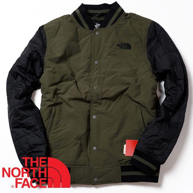 THE NORTH FACE(ザノースフェイス)のノースフェイス ■ L スタジアムジャケット グリーン 海外限定 スタジャン メンズのジャケット/アウター(スタジャン)の商品写真