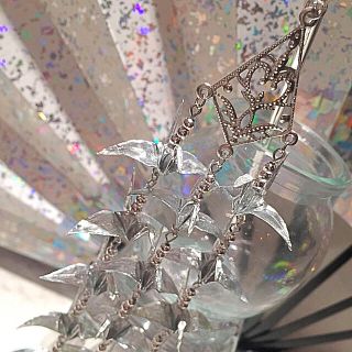 かんざし 折り鶴 5羽×3蓮 シルバー 和楽器バンド(ヘアアクセサリー)