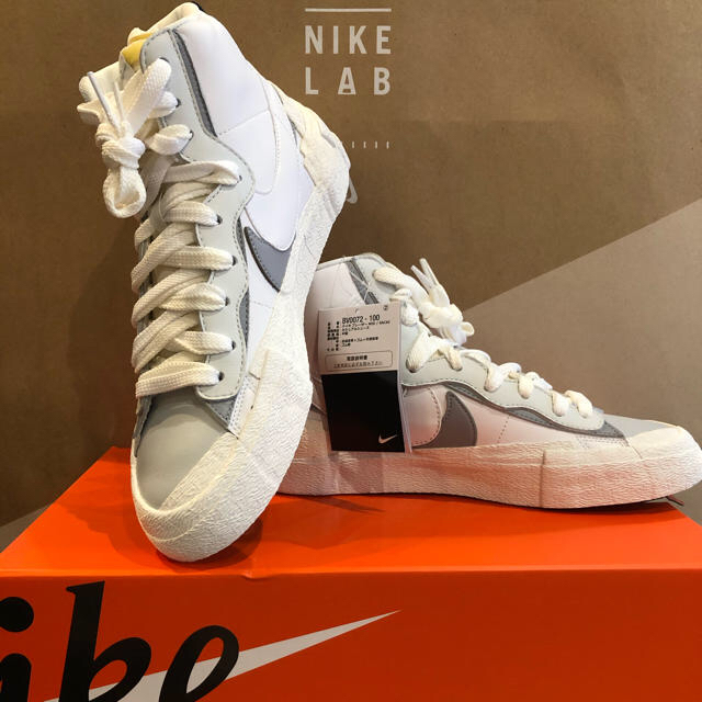 NIKE sacai コラボスニーカー 白 27.5 - www.xtreme.aero