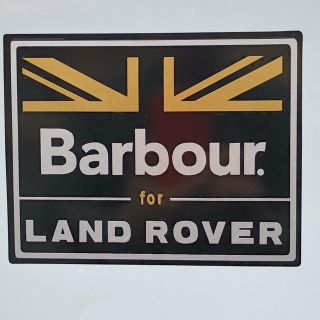 ステッカー Barbour for LANDROVER ゴールド&シルバー(車外アクセサリ)