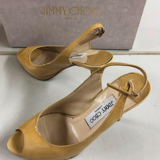 JIMMY CHOO - ジミーチュウ JIMMY CHOO 23.5 からし色 ピンヒールの通販 by てん ｜ジミーチュウならラクマ