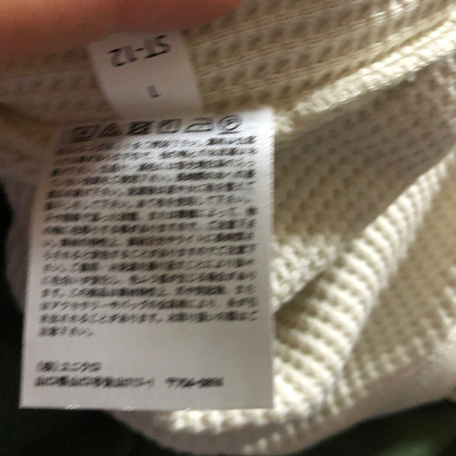 UNIQLO(ユニクロ)のワッフル ワンピース　長めのカットソー レディースのトップス(Tシャツ(長袖/七分))の商品写真