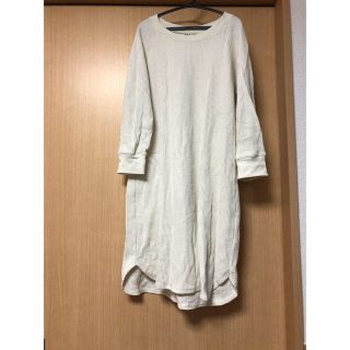 ユニクロ(UNIQLO)のワッフル ワンピース　長めのカットソー(Tシャツ(長袖/七分))