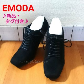 エモダ(EMODA)のBLKスエードブーティ♡EMODA エモダ 新品 タグ付き(ブーティ)