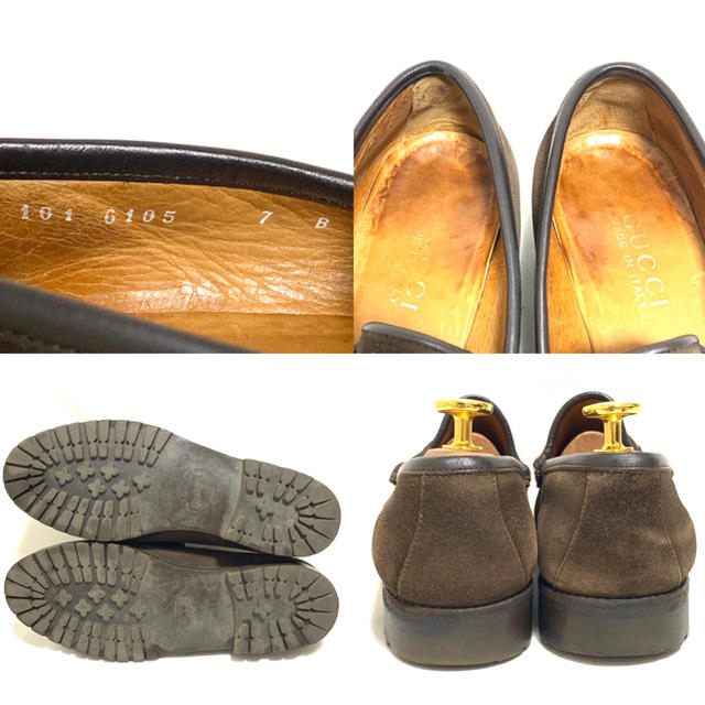 Gucci(グッチ)のGUCCI 7 b ホースビットローファー スエード ブラウン レディース レディースの靴/シューズ(ローファー/革靴)の商品写真