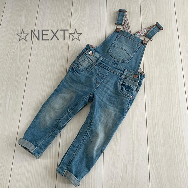 NEXT(ネクスト)のnext☆デニムオーバーオール キッズ/ベビー/マタニティのベビー服(~85cm)(ロンパース)の商品写真