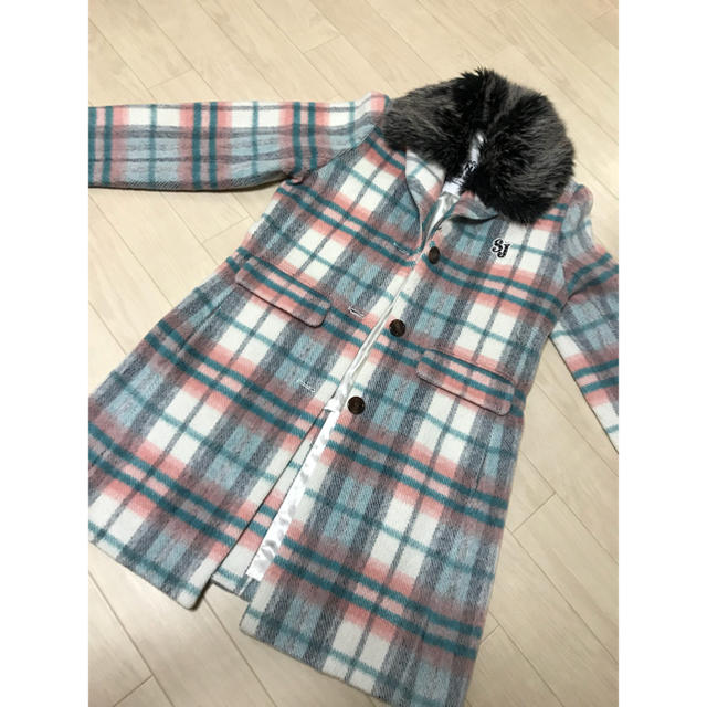 JENNI(ジェニィ)のsister jenni チェックコート キッズ/ベビー/マタニティのキッズ服女の子用(90cm~)(コート)の商品写真