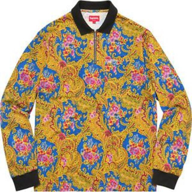 Supreme Paisley L/S Polo L 17aw