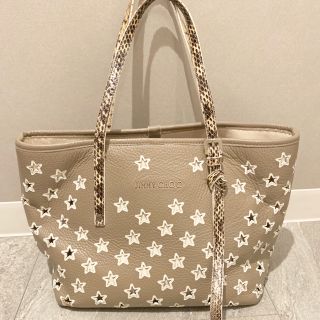 ジミーチュウ(JIMMY CHOO)のジミーチュウ サシャ パイソン グレー バッグ ✨20日まで限定値下げ✨(ハンドバッグ)