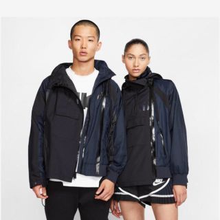 ナイキ(NIKE)のNIKE x sacai ダブルジップジャケット XL black (ナイロンジャケット)