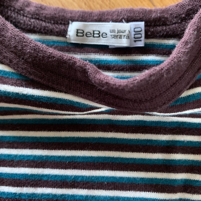 BeBe(ベベ)のBeBe ボーダーカットソー 100 キッズ/ベビー/マタニティのキッズ服男の子用(90cm~)(Tシャツ/カットソー)の商品写真