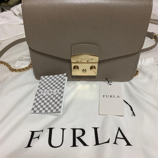 16cm横美品★【Furla】ショルダーバッグ レザー  色番号:SABBI