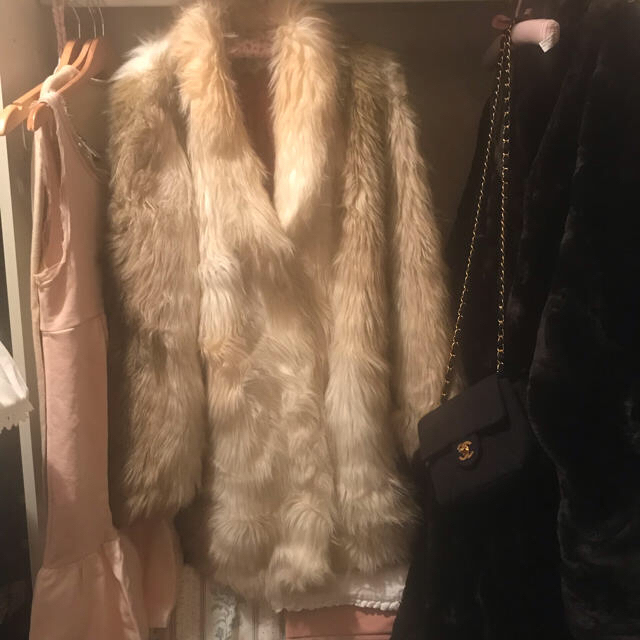 最終価格????????????france vintage eco fur coat.毛皮/ファーコート