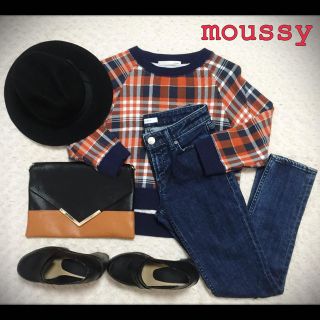 マウジー(moussy)のmoussyチェックトップス(カットソー(長袖/七分))