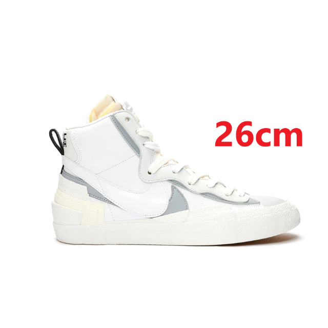 sacai(サカイ)のNike Blazer Mid Sacai White Grey 26.0 メンズの靴/シューズ(スニーカー)の商品写真