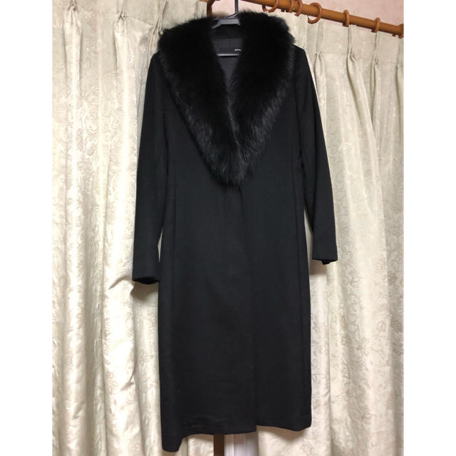 SERAFINO フォックスファー付き カシミヤロングコート # sasebo-jc.or.jp