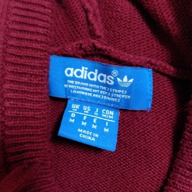 adidas(アディダス)のXL アディダス デカロゴ トレフォイル パーカー ニット  フード 秋冬 メンズのトップス(パーカー)の商品写真