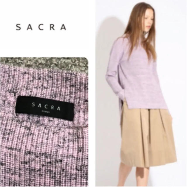 SACRA(サクラ)のぼく様専用☆美品☆sacra☆コットンカシミヤ ニット☆ミックスカラー レディースのトップス(ニット/セーター)の商品写真