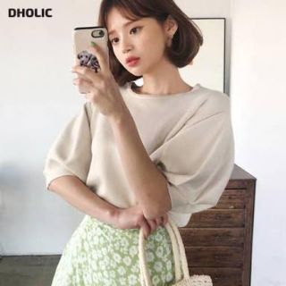 ディーホリック(dholic)のdholic ハーフパフスリーブニット(カットソー(長袖/七分))