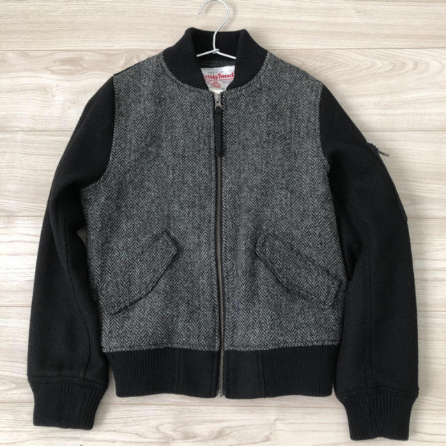 【国産】 タグ付】Harris 【新品 - SEVENDAYS=SUNDAY Tweed MA-1の コラボ ジャケット・アウター