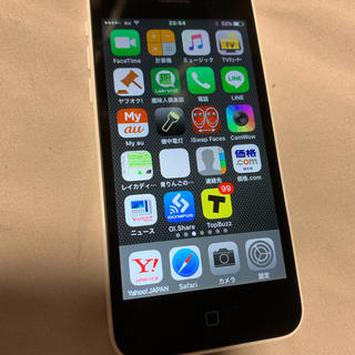 アイフォーン(iPhone)のiPhone5c au ホワイト　(スマートフォン本体)