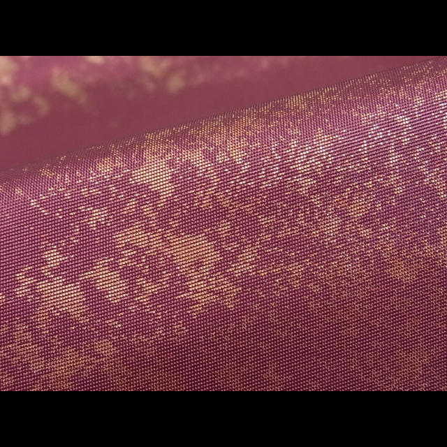 美品☆ 霞文 引箔 六通柄 袋帯 正絹 茶 紫 レディースの水着/浴衣(帯)の商品写真