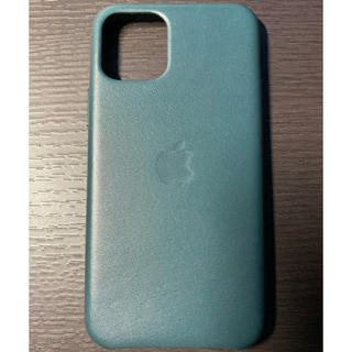 アップル(Apple)の超美品iPhone 11 Proレザーケース - フォレストグリーン(iPhoneケース)