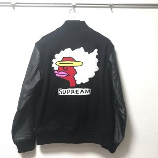 シュプリーム(Supreme)のsupreme gonz varsity jacket Mサイズ ブラック(スタジャン)