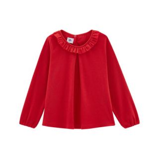 プチバトー(PETIT BATEAU)のちくわ様専用♡8ans プチバトー フリル衿長袖Ｔシャツ(Tシャツ/カットソー)