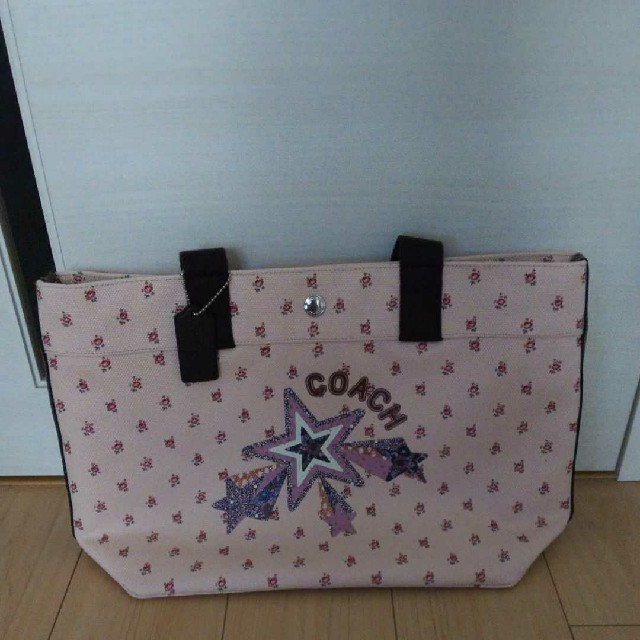 COACH 花柄 トートバッグ - トートバッグ