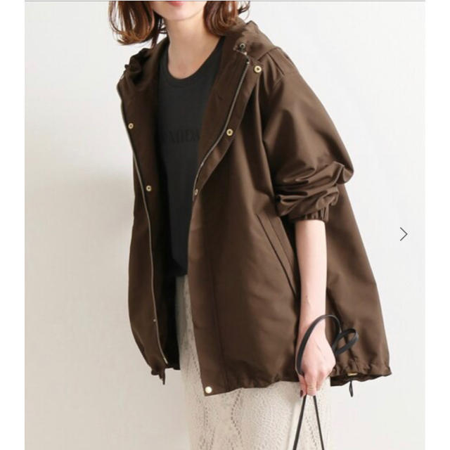 IENA - IENA Pタフタ フーデットブルゾン ブラウン 38 新品 イエナ