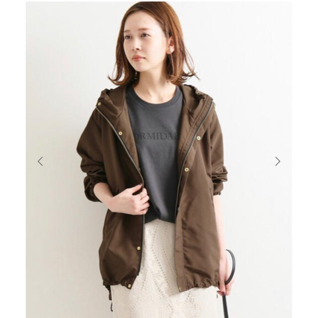 IENA - IENA Pタフタ フーデットブルゾン ブラウン 38 新品 イエナ