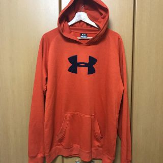 アンダーアーマー(UNDER ARMOUR)のUNDER ARMOUR プルオーバー パーカー オレンジ(パーカー)