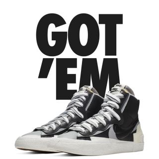 ナイキ(NIKE)のsacai x nike  ブレーザーMID 27.0(スニーカー)