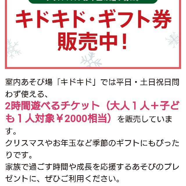 BorneLund(ボーネルンド)のり様専用☆キドキド 120分チケット2枚 チケットの施設利用券(遊園地/テーマパーク)の商品写真