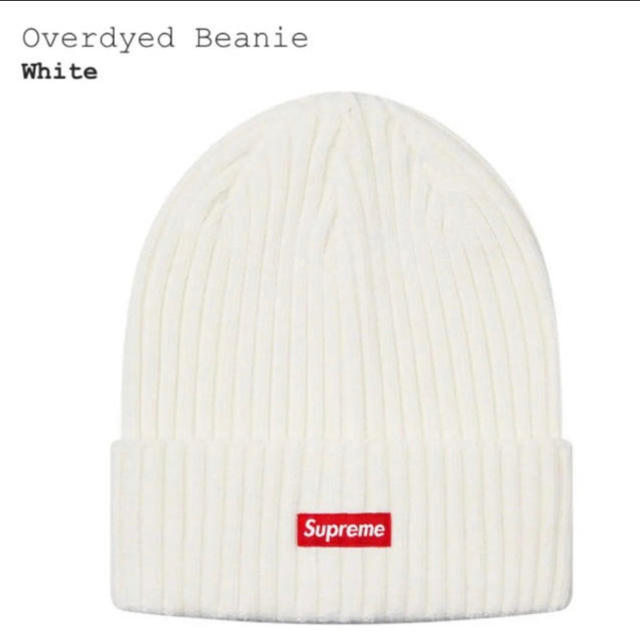 Supreme(シュプリーム)のSupreme Overdyed Beanie white メンズの帽子(ニット帽/ビーニー)の商品写真