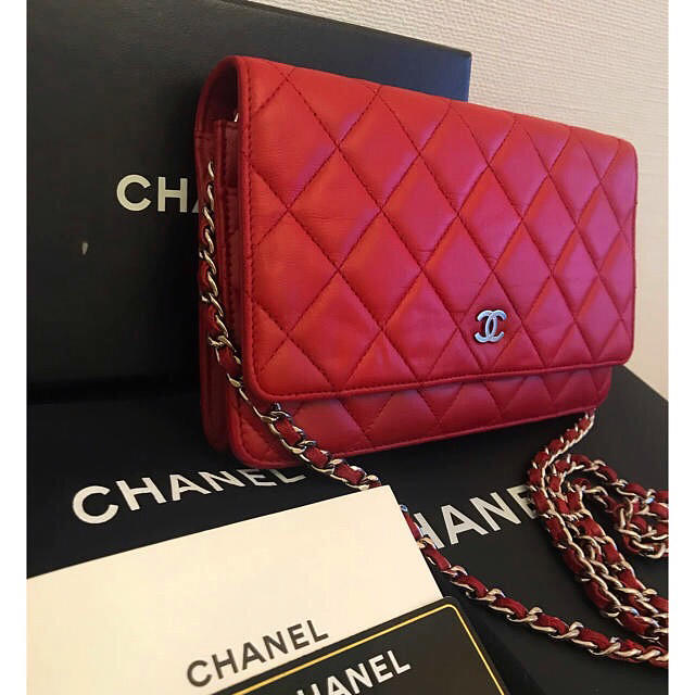 【美品】CHANEL マトラッセ チェーンウォレット