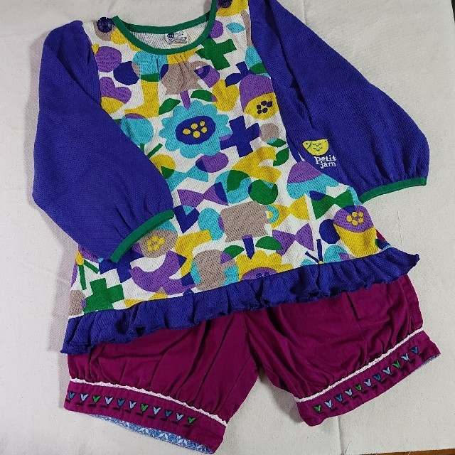 Petit jam(プチジャム)のプチジャム petitjam トレーナー　チュニック　120 キッズ/ベビー/マタニティのキッズ服女の子用(90cm~)(Tシャツ/カットソー)の商品写真