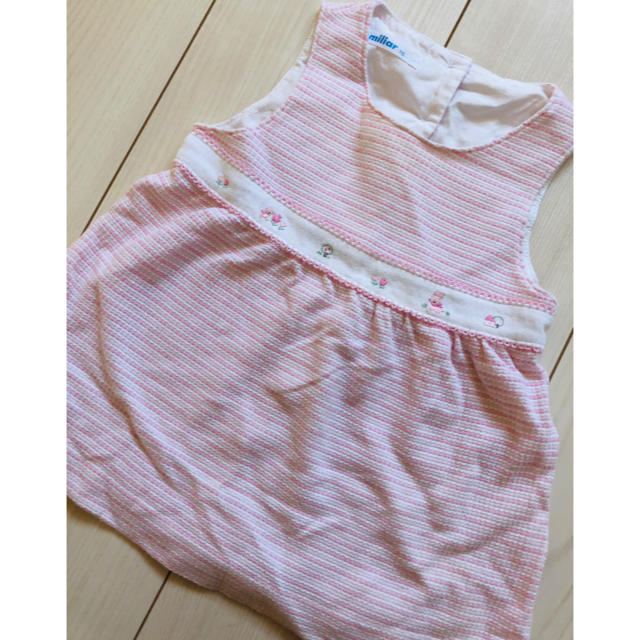 familiar(ファミリア)のfamiliar ピンク ワンピースセット キッズ/ベビー/マタニティのベビー服(~85cm)(ワンピース)の商品写真