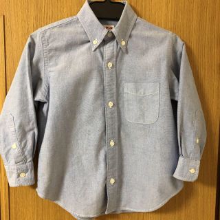 ユニクロ(UNIQLO)のキッズ  コットンシャツ ブルー  110(ブラウス)