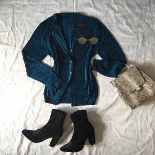 ザラ(ZARA)の専用です！import✼* シャギー2wayニットカーデ♥︎blue(ニット/セーター)