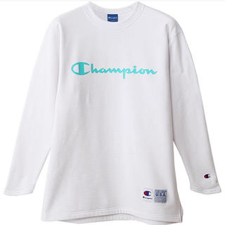 チャンピオン(Champion)の Champion グリッド フリース ロングTシャツ ロンT ホワイト L(Tシャツ/カットソー(七分/長袖))