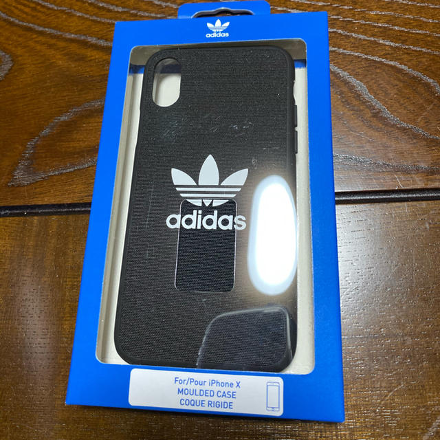 adidas(アディダス)の🎄10%OFF🎄【iPhone X/XS】adidasホワイトロゴケース　黒 スマホ/家電/カメラのスマホアクセサリー(iPhoneケース)の商品写真